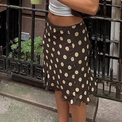 Polka Dot Midi Skirt