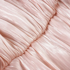 Satin Off Shoulder Lantern Sleeve Ruffled Mini Dress