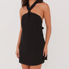 Printed Floral Halter Mini Dress