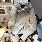 Grey Bow Tie Hoodie