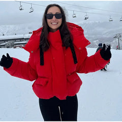 Hooded Padded Stand Collar Coat