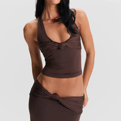 Halter Knotted Tank Top