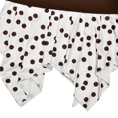 Polka Dot Low Rise Irregular Short Skirt - Streetwear A-Line