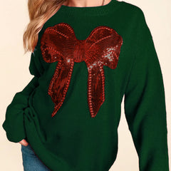 Sequin Bowknot Sweater