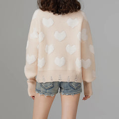 Halloween Fuzzy Ghost Pumpkin Pattern Sweater