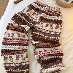 Christmas Pattern Plush Sweatshirt