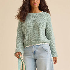 Long Sleeve Crewneck Knit Sweater