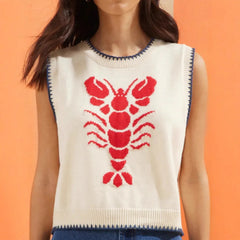 Jacquard Knitted Sleeveless Vest