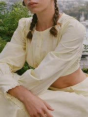 Round Neck Long Sleeve Crop Top And Low Waist Midi A Line Skirt Two Piece Set