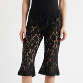 Lace Sheer Capri Pants