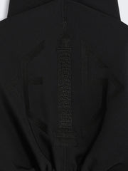 Gold Zipper Black Hoodie Jacket