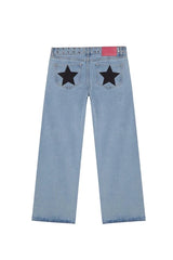 Star Print High Waited Jeans