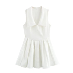 Collar Sleeveless Sleeveless Mini Dress