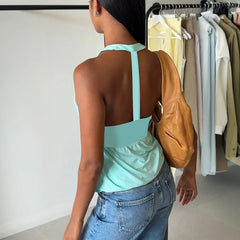 V-neck Strap Halter Tank Top
