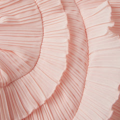 Spaghetti Strap Pleated Irregular Ruffle Desgin Long Dress