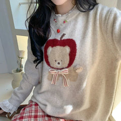Bear Cartoon Full Sleeved Sweater