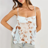 Mesh Print Cami Top