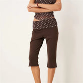 Polka Dot Patchwork Knee Length Pants