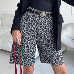 Leopard Knee Length Pants