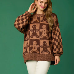 Halloween/Christmas Print Sweater