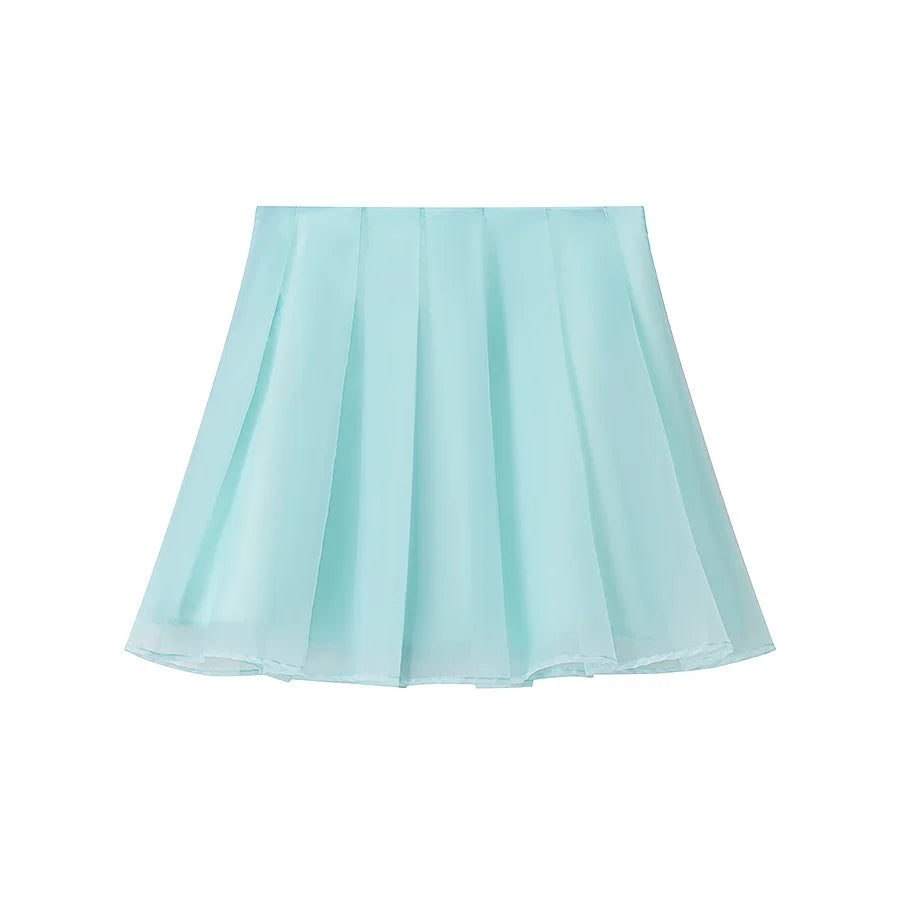 Light blue skirt on a white background