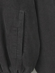 Grey Zipper Coudroy Jacket