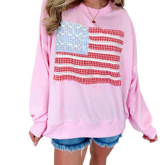 American Flag Patch Sweatshirt