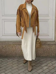 Khaki Fringe Seaud Jacket