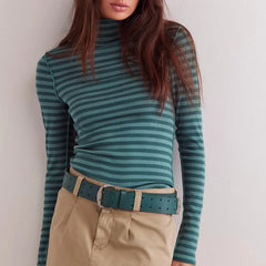 Turtleneck Long Sleeve Knitted Top