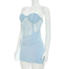 Sheer Corset Bodycon Mini Dress