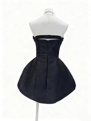 Rhinestone Trim 3d Frill Hem Corset Mini Dress