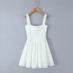 White Corset Bodice Mini Dress