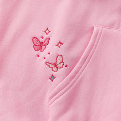 Embroidered Letter Pattern Hooded Sweatshirt