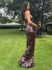 Sequined Slip Long Dress