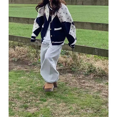 Print Knitted Cardigan