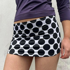 Polka Dot Pencil Mini Skirt