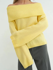 Off Shoulder Knit Sweater