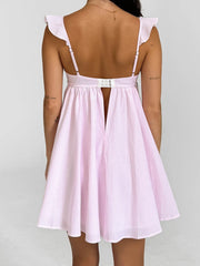 Babydoll Ruffle Strap Short Dress