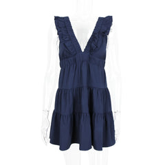 Ruffle Sleeveless Mini Dress