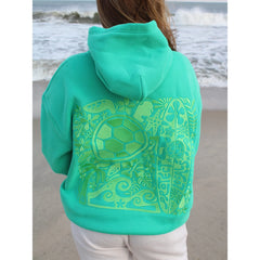 Embroidered Long Sleeve Hooded Sweatshirt