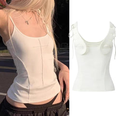 Angel Wing Tie Up Tank Top