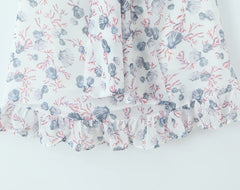 Shell Printed Tie Up Cami Mini Dress