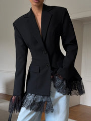 Lace Patchwork Blazer