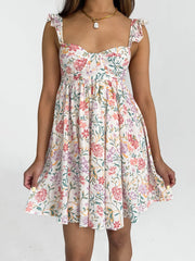 Babydoll Ruffle Strap Short Dress