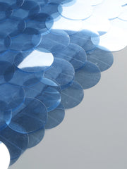 Blue Sequin Deep V-Neck Halter Backless Mini Dress