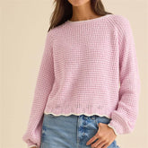 Long Sleeve Crewneck Knit Sweater