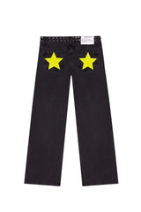 Star Print High Waited Jeans