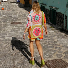 Tropical Short Sleeve Button Down Shirt And Shorts Set