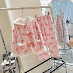Pink Plush 3 Piece Pajama Set