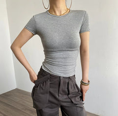 Back Cut Out Braided T-shirt